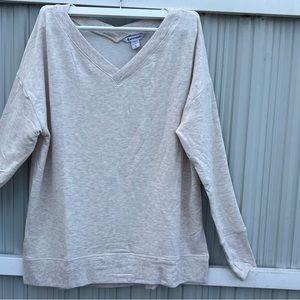 New without tag, large, coaster luxe v-neck sweater shirt.